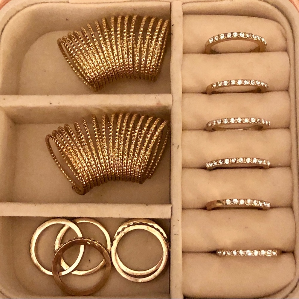Gold Diamond Ring Set‼️13 rings‼️